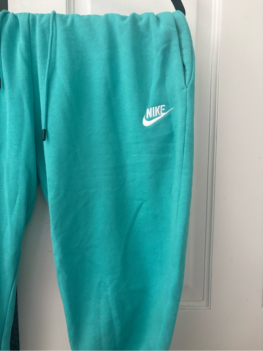 Nike Turquoise Jogger Sweatpants with White Swoosh - Picture 3 of 5